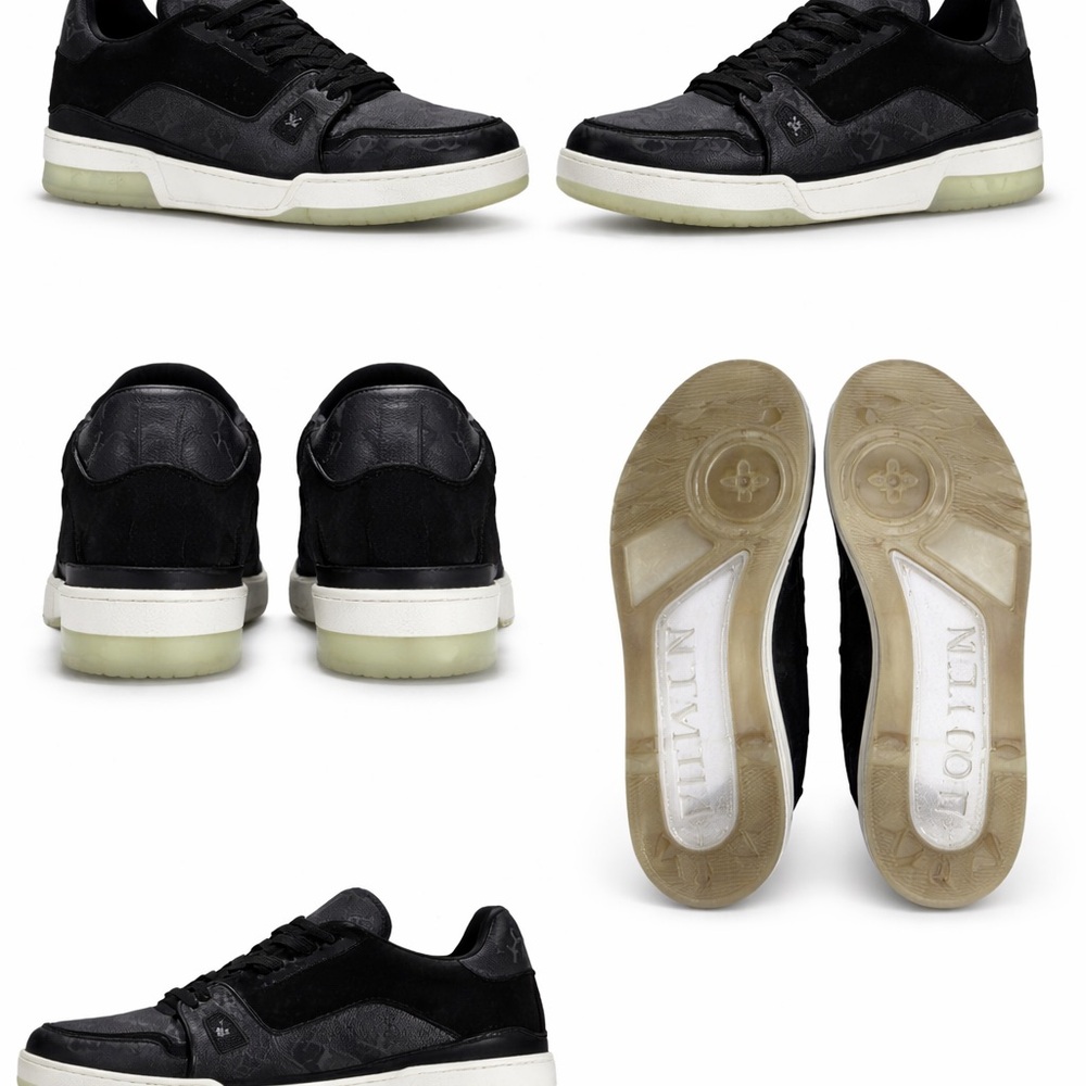 Louis Vuitton LV Trainer Eclipse Monogram Black Sneakers Mens Size   EU46 / US13